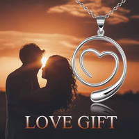 Collier pendentif cœur en spirale en argent sterling 925, bijoux de mode pour femmes et filles, cadeau d'anniversaire