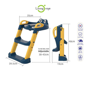 Tabouret d'apprentissage portable SB TECH rose en plastique avec siège réglable et confortable, modèle écologique 37 pour l'apprentissage de la propreté des bébés - Product Image 2