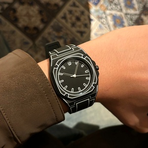 Manufacturer Custom OEM Watches Men's Fashion Casual Sketch Clocks Quartz Watches <b>Polycarbonate</b> Waterproof Watches - Product Image 2