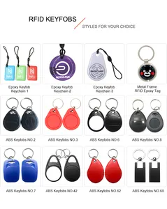 Customized Waterproof NFC Epoxy Keychain Key Fob RFID Tag With Metal Ring