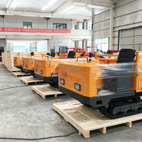 Dumper sur chenilles Euro 5 à utilisation facile, tout-terrain, 1,5 tonne, chenilles en caoutchouc, transmission hydraulique, dumper forestier