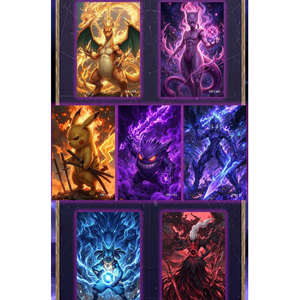MS <span class=keywords><strong>Firefox</strong></span> Creative's Dark Series Pokemoned Troisième Édition Planche d'art Shikishi en Acrylique Fan Art Carte TCG Charizard Gengar Booster - Product Image 6