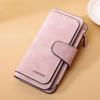 Dompet Wanita Murah Model Pendek Motif Benang RFID PU Rivet Lapisan Poliester Penutup Lipat Fashionable Tempat Koin