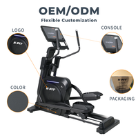 Elliptique électromagnétique inclinable K-FIT K3 réglable pour entraînement complet du corps en salle de sport commerciale