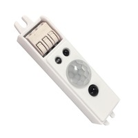 HNS133CLPIR Hynall Détecteur de mouvement PIR 12V CC avec gradation 0-10V, Lux constant, portée de détection 6m, montage au plafond/mur pour la maison ou le bureau