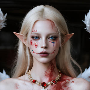 Halloween tatouages temporaires autocollant Halloween effrayant sang main Joker mal Halloween maquillage étanche tatouage pour visage bras - Product Image 4