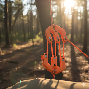 Sistema de Poleas y Cuerdas de Nylon para Elevación, Herramienta Portátil para Actividades al Aire Libre, Equipo de Transporte de Carga para Camping - Product Image 4