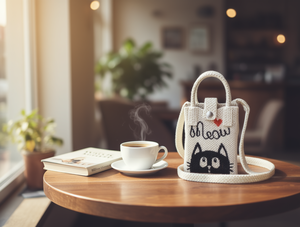 Borsa a Tracolla per Cellulare in Maglia con Fibbia, Stile Femminile - Product Image 2