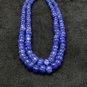 AAA Grade Melon Forme 12 MM Naturel Tanzanite Quartz Gemstone High Jewelry Making Blue pour Collier De Mariage En Gros Usine - Product Image 1