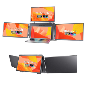 Venta al por mayor de monitores cuádruples con 3 pantallas, monitor portátil de 18.5 pulgadas compatible con Wins/Mac (M1 M2 M3 M4) - Product Image 1