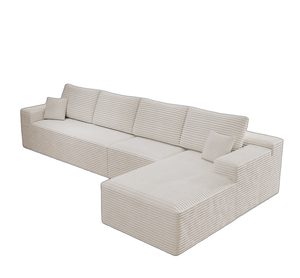 Ensemble de canapé modulaire convertible en forme de L, rembourré, moderne, pour salon, chambre, appartement, aucun assemblage requis - Product Image 1