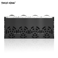 Projecteurs de voiture 12-80V Led Grille Lights 4 Lens DRL Fan Off-road Vehicle Truc Lamp Driving Work Light External Auxiliary Lights