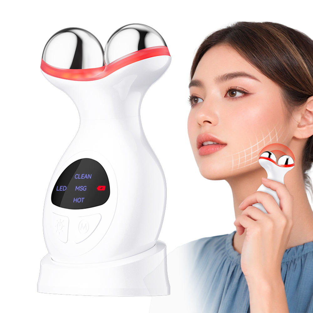 7 Colors LED Facial Massager | Handheld Electric Skin Care Roller for Face & Neck Lifting, Anti-Aging, Wrinkle Reduction – Rechargeable Beauty Device for Home Use (Qatar)