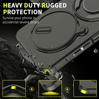 Coques de téléphone portable avec fenêtre coulissante, support métallique circulaire, protection magnétique de l'appareil photo, coque arrière pour Xiaomi Poco M8 Pro 5G
