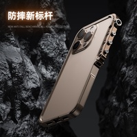 Étui de téléphone portable à cadre en métal en aluminium de luxe pour iPhone 15 16 Pro Max étui en métal antichoc accessoires de couverture