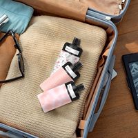 Lot de 6 pochettes souples de voyage pour produits de toilette, pochettes à presser pour liquides, contenants de voyage rechargeables et étanches pour articles de toilette