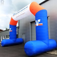 Arche gonflable géante personnalisée avec logo, colonne droite et base carrée, pour publicité, entrée de course ou grand ouverture