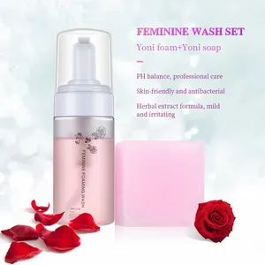 Sabonete feminino rosa yoni, sabonete de higiene pessoal para cuidados com a pele, sabonete de banho natural
