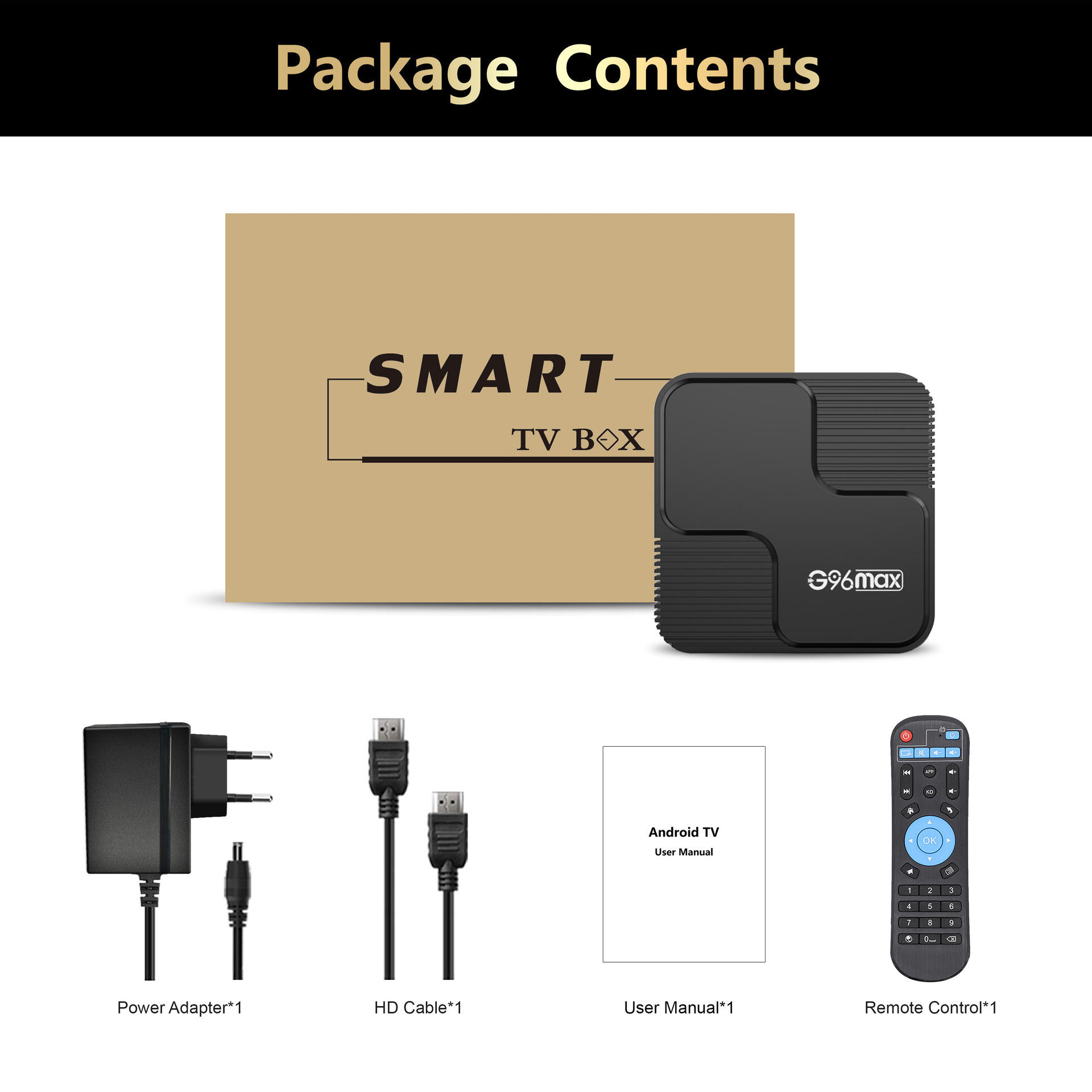 G96 MAX TV Box - Android 12.0, 6K Support, 2.4G & 5ghz Wifi