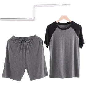 ชุดนอนแขนสั้นสำหรับผู้ชาย,เสื้อนอนพร้อมชุดนอน Raglan ชุดฤดูร้อน - Product Image 2