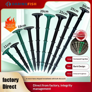 DaringFish Piquets de fixation au sol en plastique PP pour aménagement paysager, clous d'ancrage pour bordures, filet pare-soleil simple pour serre - Product Image 3