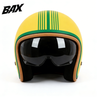 Casque de moto rétro demi-face, casques de moto vintage pour hommes et femmes, casque de scooter unisexe pour l'été, blanc, certifié DOT