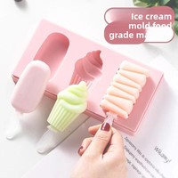 Moule à sucettes glacées et à glaces en caoutchouc thermoplastique DIY, avec couvercle et bâtonnets, pour usage transfrontalier, facile à démouler