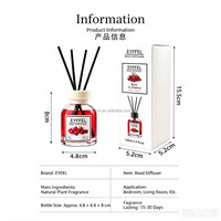 Mini diffuseur de parfum pour voiture, format voyage, longue durée, à évaporation naturelle, huile essentielle, flacon en verre, bâtonnets en rotin, pour automobile