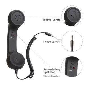 Fone de Ouvido para Celular com Conector de 3,5mm, Fone de Ouvido para Chamadas Recebidas, Microfone Retro para Celular - Product Image 3