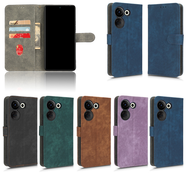 Camera Protection Leather Case RFID Blocking Card Holder Case for Tecno Camon 20Pro 4G CK7N/Camon 20 4G CK6N Leather Case Cover