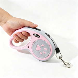 Heavy Duty Nylon Telescopic <b>Pet</b> <b>Leash</b> with One Button Brake, Custom Retractable Walking Rope for Small to Medium <b>Pets</b> - Product Image 1