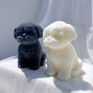 Sitting Shih Tzu Puppy Silicone Candle Mold Animal Pet Puppy Soy Wax Silicone Mould <b>Figurine</b> <b>Dog</b> Lover Home Decor - Product Image 6