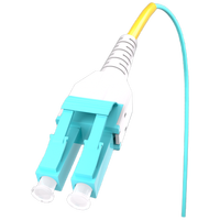 Kabel Patch Fiber 1m (3ft) 2 Fiber LC UPC Duplex ke LC UPC Duplex Switchable Clip Uniboot Multimode (OM3) Riser (OFNR) 2.0mm