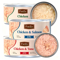 Nourriture humide pour chats FURZO en gros : friandises en gelée, riches en protéines, poulet et thon, en conserve, saines