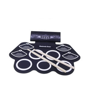 Kit de tambor electrónico portátil, batería de litio de 1000mA con <span class=keywords><strong>baquetas</strong></span> y Pedal de pie, 9 almohadillas, altavoz estéreo incorporado - Product Image 2