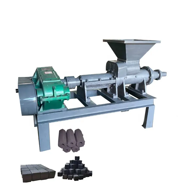 Charcoal Coal Dust Briquette Making Machine Coal Powder Rod Making Extruder Stick Maker Barbecue Carbon Making Machine