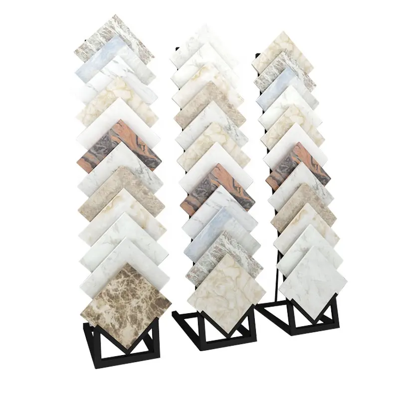 Supporti per pavimenti di alta qualità torre fabbrica pavimento in piedi campione di pietra piastrella per pavimento in ceramica espositore per Rack in metallo