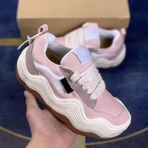 Zapatillas de skate de lona con suela gruesa y bloques de color, zapatillas con cordones, calzado informal urbano, zapatillas de viaje y zapatillas para caminar a diario. - Product Image 1