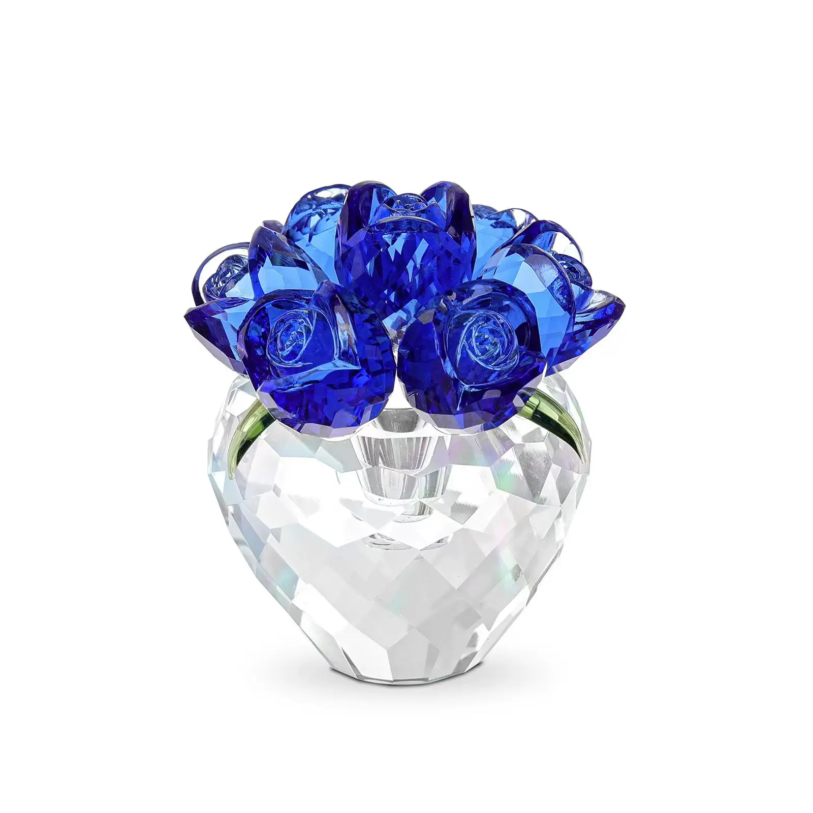 Crystal Rose Bouquet Heart Crystal Figurine Mother's Day Birthday Gifts Home Decor Crystal Ornament
