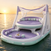 Plateforme flottante gonflable avec surface en EVA, flotteur robuste pour yacht, bateau, utilisation en lac