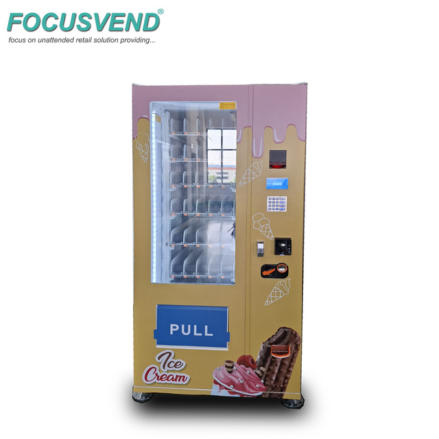 Energy-Efficient Ice Cream Vending Machine with LED Lighting & Cashless Payments