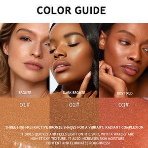 Esencia de polvo prensado transfronterizo líquido resaltador de leche de bronce para iluminar el tono de la piel facial y modificar el contorno - Product Image 3