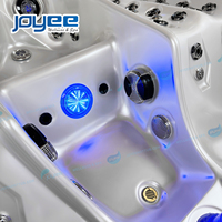 JOYEE Spa extérieur pour 3 personnes, 88 jets, contrôle Bluetooth, bain à remous en acrylique, hydrothérapie