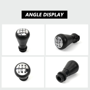 Pomo de palanca de cambios de coche, 5 velocidades, cuero ergonómico para Peugeot 206 207 307 Citroen - Product Image 5