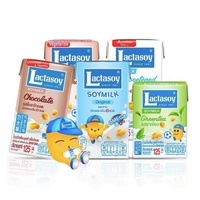 Lactasoy Thaïlande Importé Lait de soja protéiné pour le petit-déjeuner des enfants 125 ml Sans sucre Boisson originale Boissons de loisirs