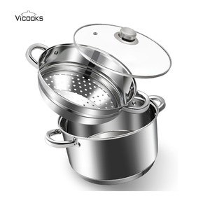 Stainless Steel Cooking <strong>Pot</strong> with <strong>Steamer</strong> <strong>Insert</strong> Kitchen Cookware Premium Heavy Duty <strong>Steamer</strong> <strong>Pot</strong> Set - Product Image 1