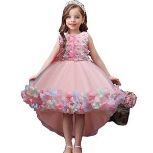 Vestido de Princesa para Niña, Vestido de Princesa con Flores de Malla para Niñas - Product Image 1