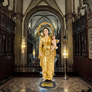 Statue personnalisable en résine de la Vierge Marie et Jésus, peinte à la main, décoration de Noël pour la maison, artisanat d'art populaire - Product Image 6