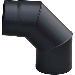 Closed Bend Matt Black <b>Exhaust</b> <b>Pipes</b> 90° 130mm Diameter - Product Image 1