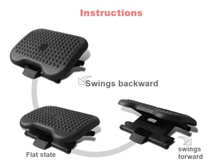 Reposapiés de masaje para muebles de oficina, reposapiés de altura ajustable en la espalda - Product Image 2